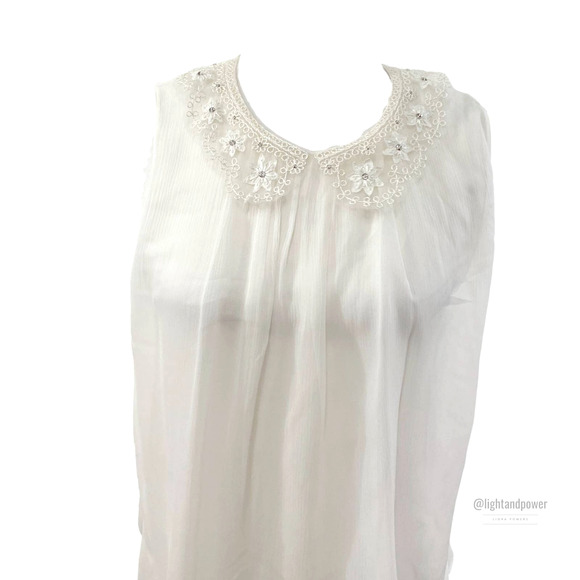 Alice & Olivia Stacey Bendet Lace & Silk Top NWT - Picture 8 of 12